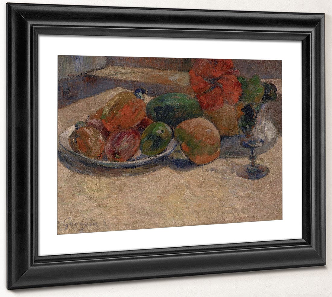 Still Life With Mangoes And A Hibiscus Flower By Paul Gauguin Fine Art Print 2
