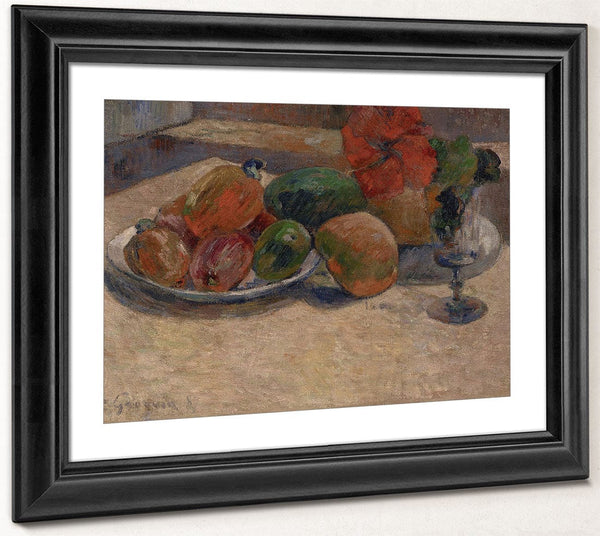 Still Life With Mangoes And A Hibiscus Flower By Paul Gauguin Fine Art Print 2