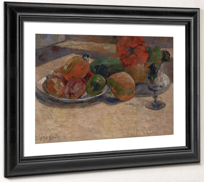 Still Life With Mangoes And A Hibiscus Flower By Paul Gauguin Fine Art Print 2