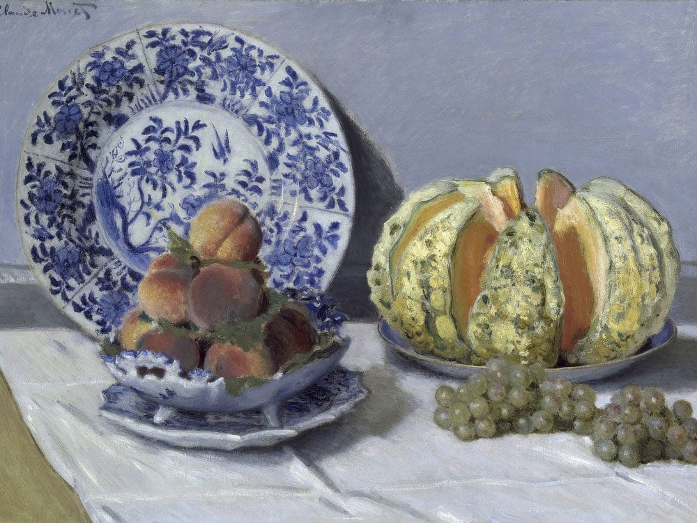 Still Life With Melon By Claude Monet Fine Art Print 2