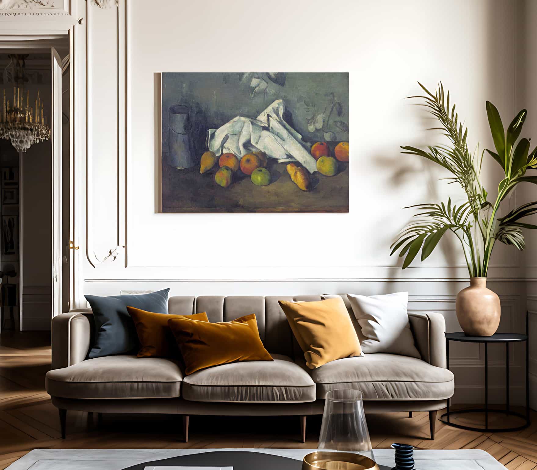 Still Life With Milk Can And Apples By Paul Cezanne Fine Art Print 2