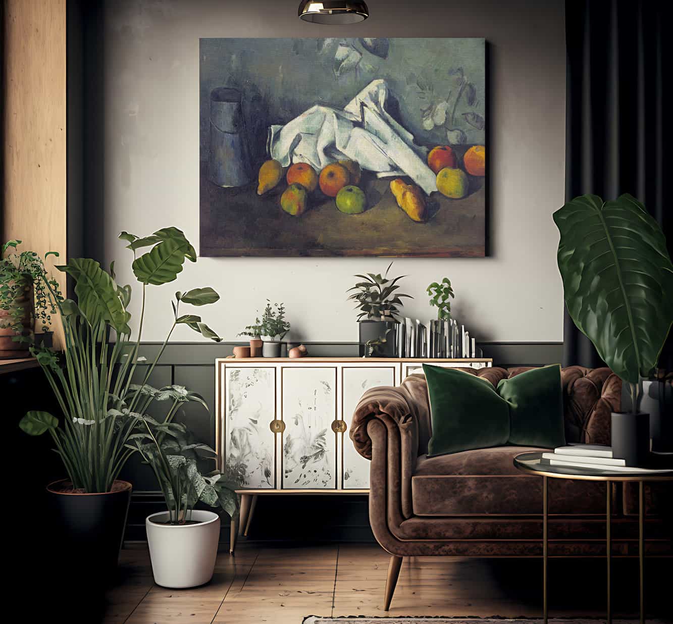 Still Life With Milk Can And Apples By Paul Cezanne Fine Art Print 2