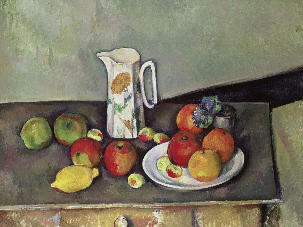 Still Life With Milk Jug And Fruit 1 By Paul Cezanne Fine Art Print 2