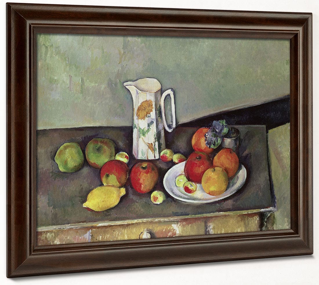 Still Life With Milk Jug And Fruit 1 By Paul Cezanne Fine Art Print 2