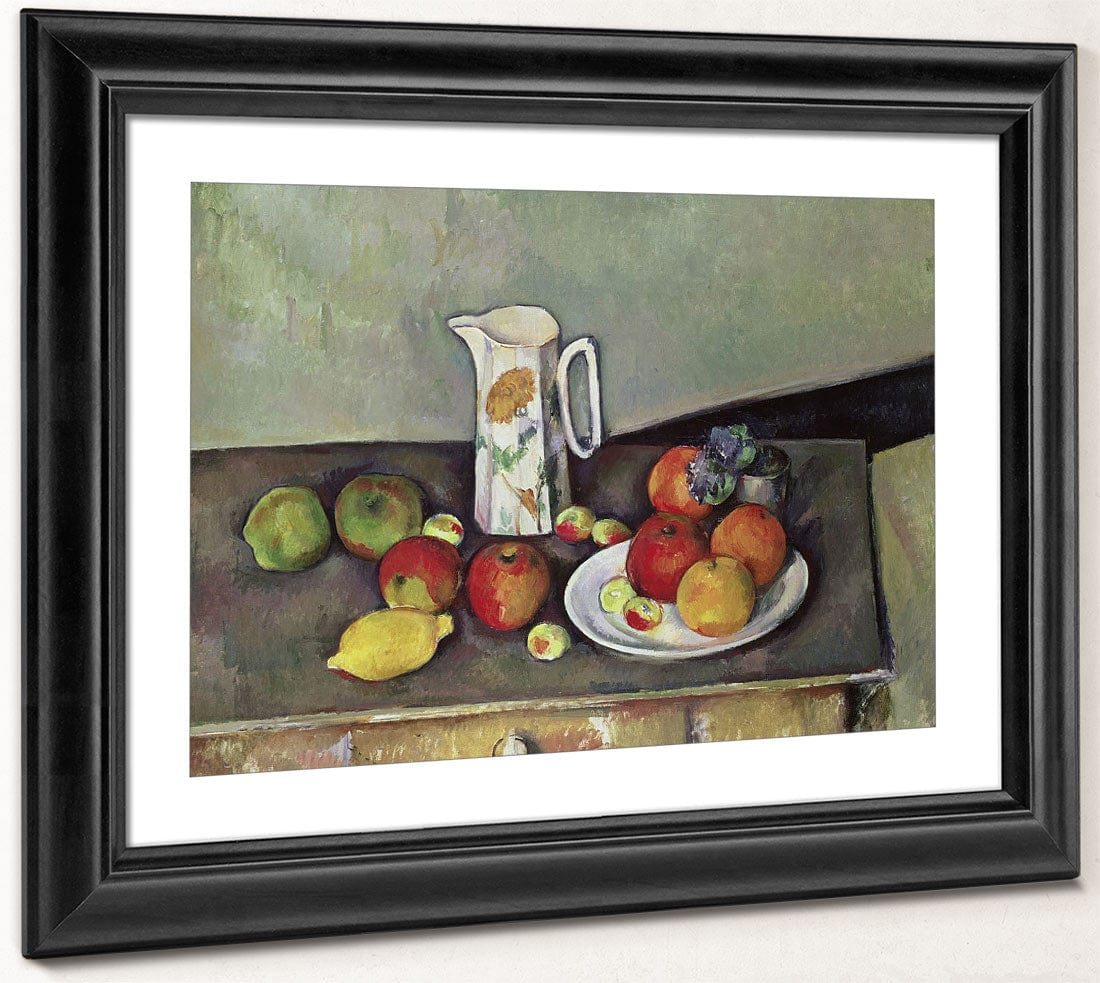 Still Life With Milk Jug And Fruit 1 By Paul Cezanne Fine Art Print 2