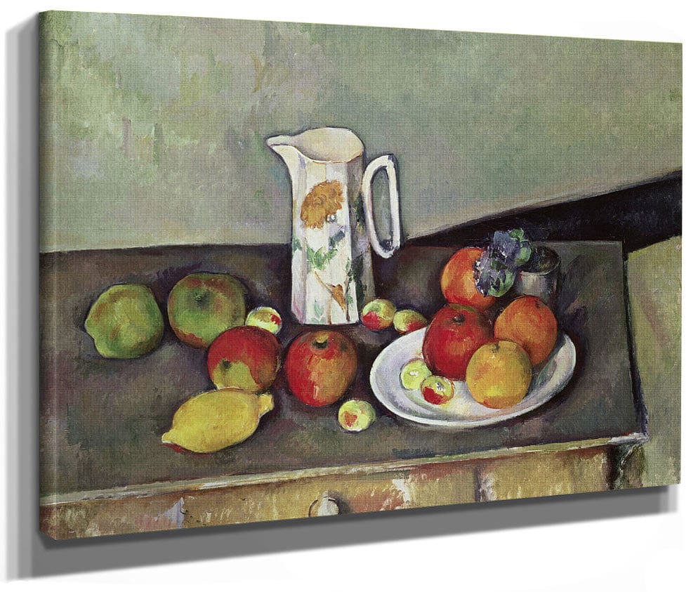 Still Life With Milk Jug And Fruit 1 By Paul Cezanne Fine Art Print 2