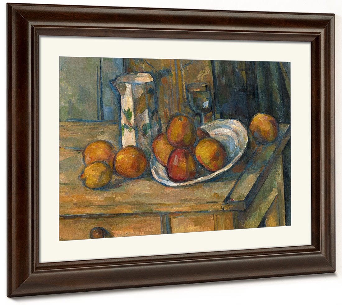 Still Life With Milk Jug And Fruit 2 By Paul Cezanne Fine Art Print 2