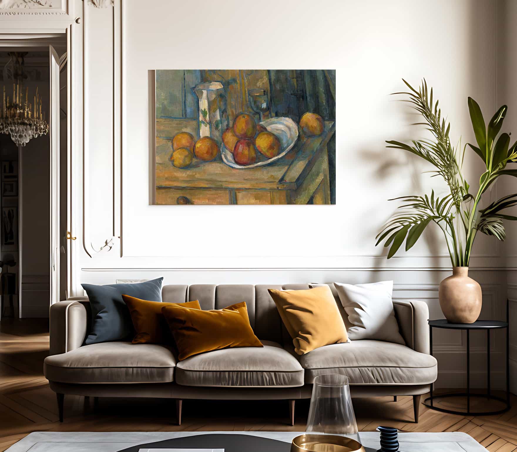 Still Life With Milk Jug And Fruit 2 By Paul Cezanne Fine Art Print 2