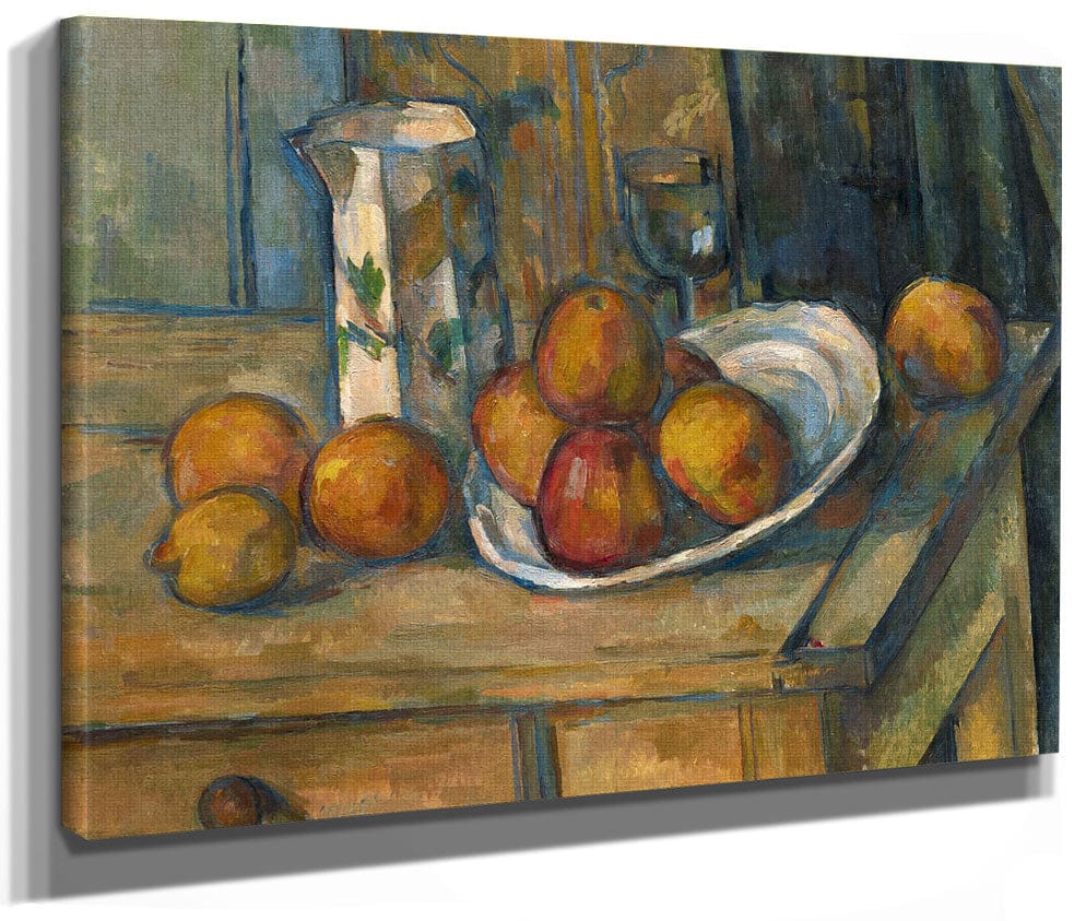 Still Life With Milk Jug And Fruit 2 By Paul Cezanne Fine Art Print 2