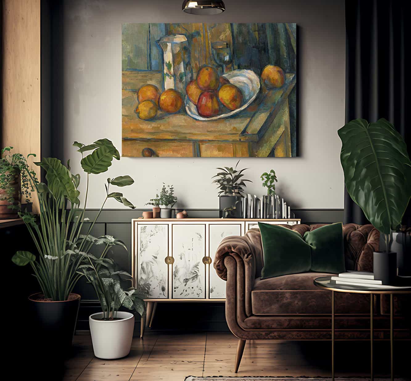 Still Life With Milk Jug And Fruit 2 By Paul Cezanne Fine Art Print 2