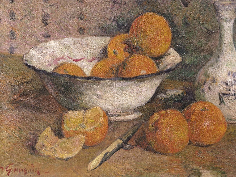 Still Life With Oranges By Paul Gauguin Fine Art Print 2