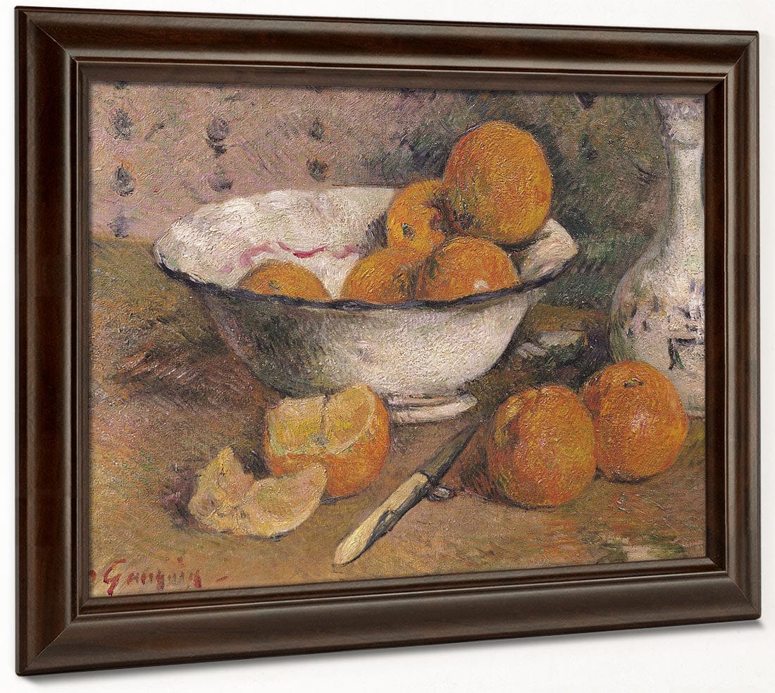 Still Life With Oranges By Paul Gauguin Fine Art Print 2