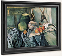Still Life With Pitcher And Aubergines By Paul Cezanne Fine Art Print 2