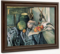 Still Life With Pitcher And Aubergines By Paul Cezanne Fine Art Print 2