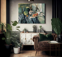 Still Life With Pitcher And Aubergines By Paul Cezanne Fine Art Print 2