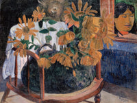 Still Life With Sunflowers On An Armchair By Paul Gauguin Fine Art Print 2