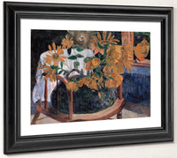 Still Life With Sunflowers On An Armchair By Paul Gauguin Fine Art Print 2