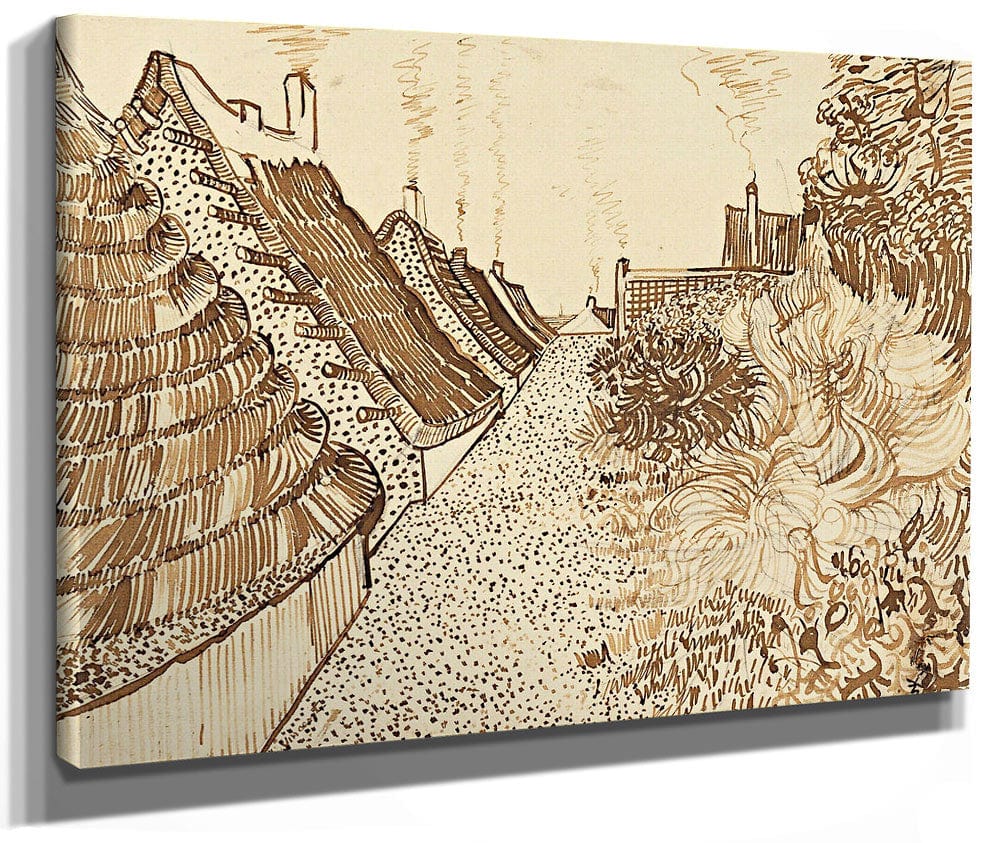 Street At Saintes Maries By Vincent Van Gogh Fine Art Print 2