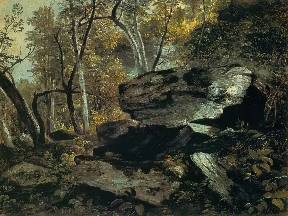 Study By From By Nature By Rocks By And By Trees By Asher By Brown By Durand Fine Art Print 2