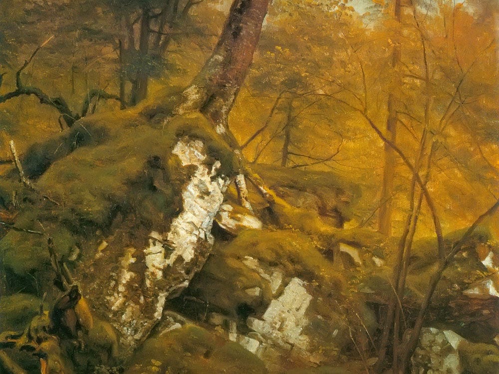 Study By Of By A By Wood By Interior By Asher By Brown By Durand Fine Art Print 2