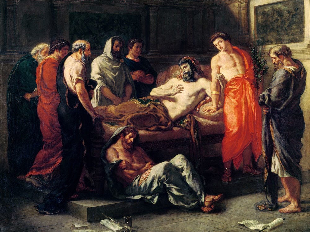 Study For The Death Of Marcus Aurelius (121 180) By Ferdinand Victor Eugene Delacroix Fine Art Print 2
