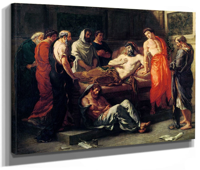 Study For The Death Of Marcus Aurelius (121 180) By Ferdinand Victor Eugene Delacroix Fine Art Print 2
