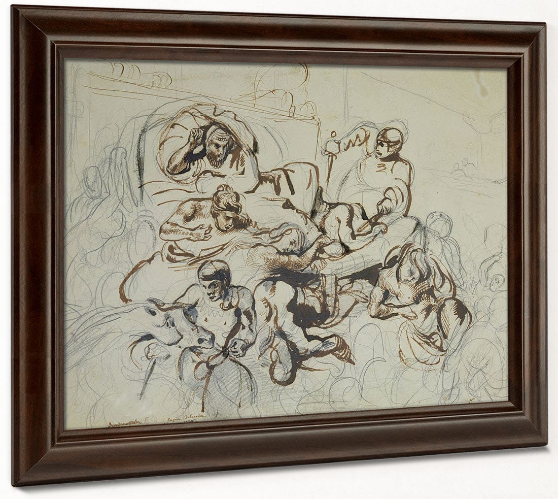 Study For The Death Of Sardanapalus 1 By Ferdinand Victor Eugene Delacroix Fine Art Print 2