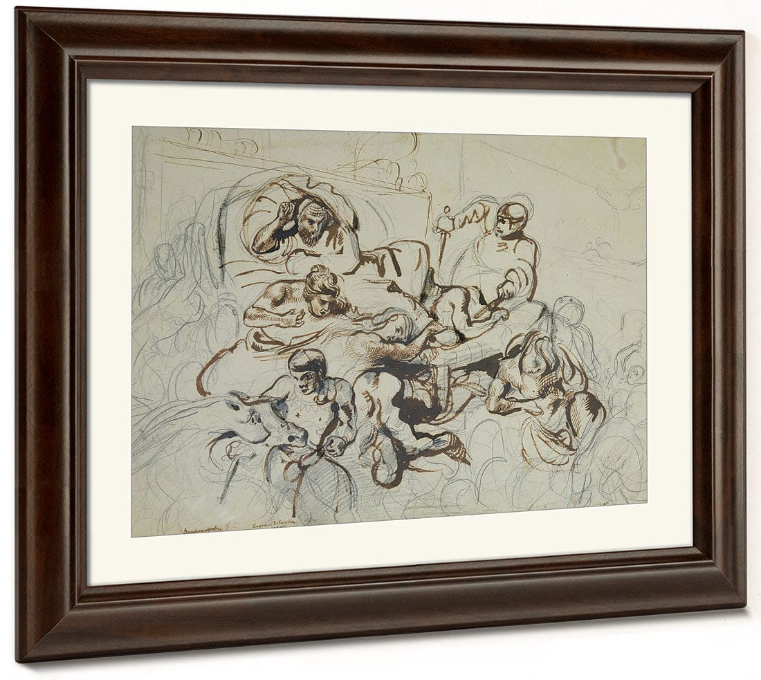 Study For The Death Of Sardanapalus 1 By Ferdinand Victor Eugene Delacroix Fine Art Print 2
