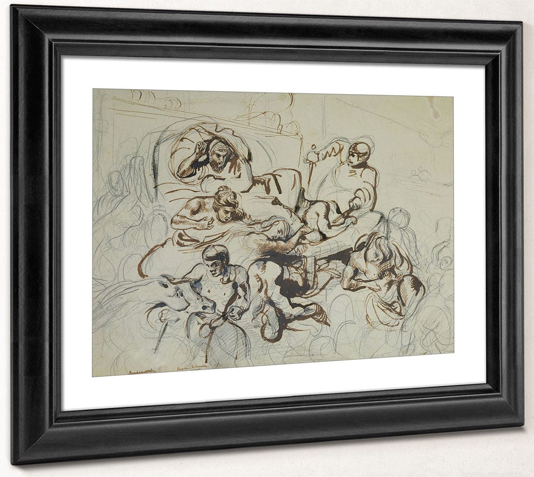 Study For The Death Of Sardanapalus 1 By Ferdinand Victor Eugene Delacroix Fine Art Print 2