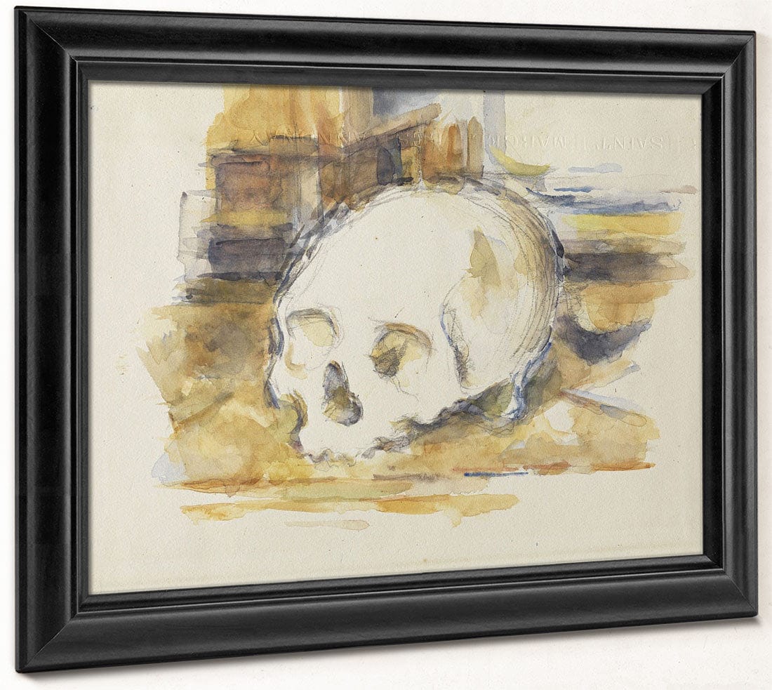 Study Of A Skull By Paul Cezanne Fine Art Print 2