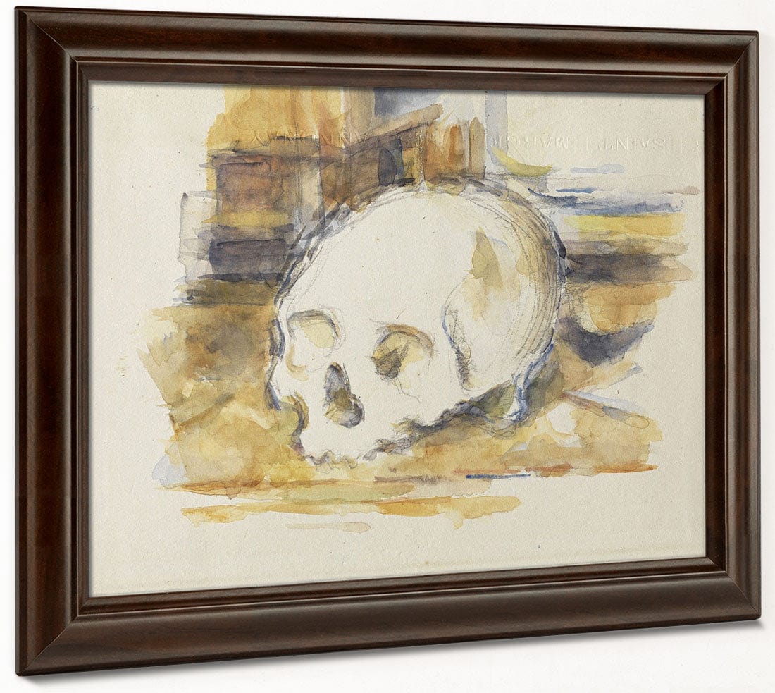 Study Of A Skull By Paul Cezanne Fine Art Print 2