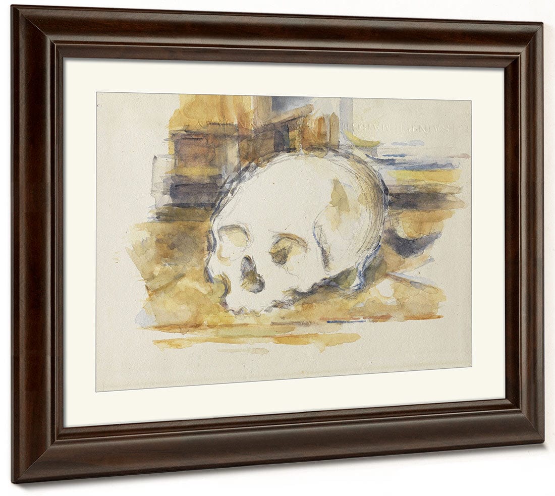 Study Of A Skull By Paul Cezanne Fine Art Print 2