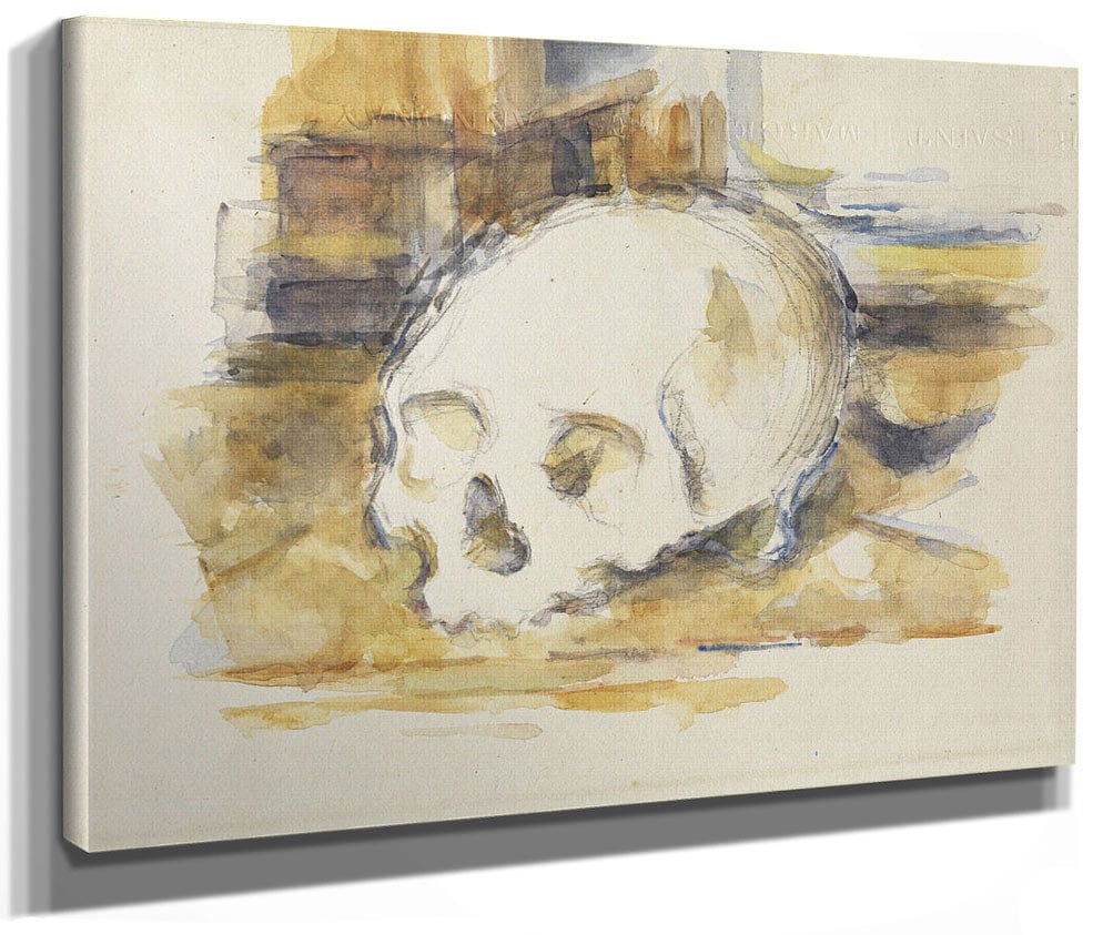 Study Of A Skull By Paul Cezanne Fine Art Print 2