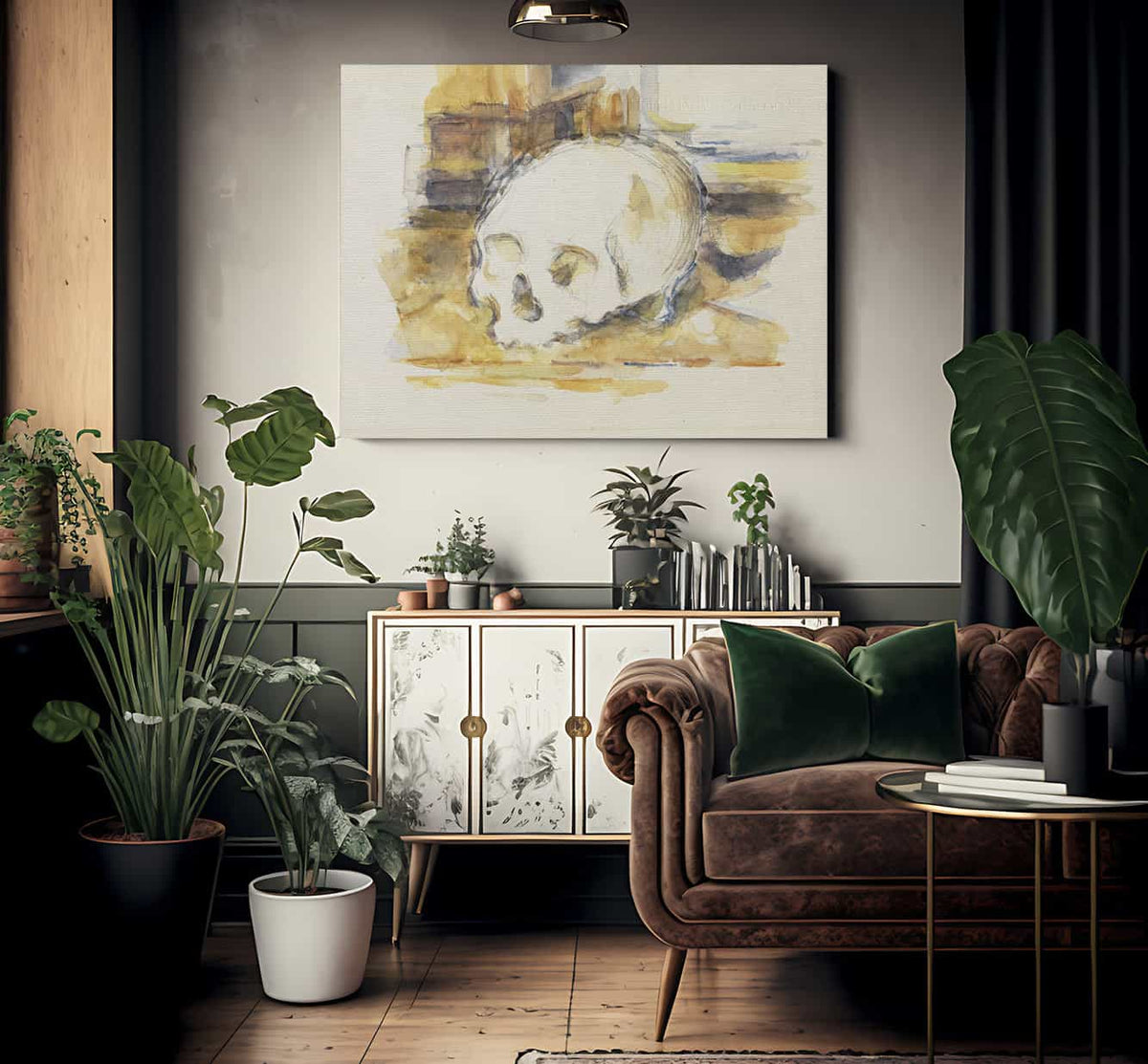 Study Of A Skull By Paul Cezanne Fine Art Print 2