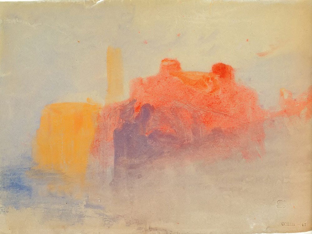 Study Of Buildings Above A Lake Or River C By Jwm Turner Fine Art Print 2