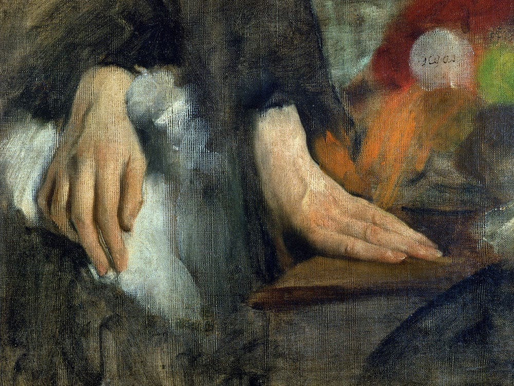 Study Of Hands By Edgar Degas Fine Art Print 2