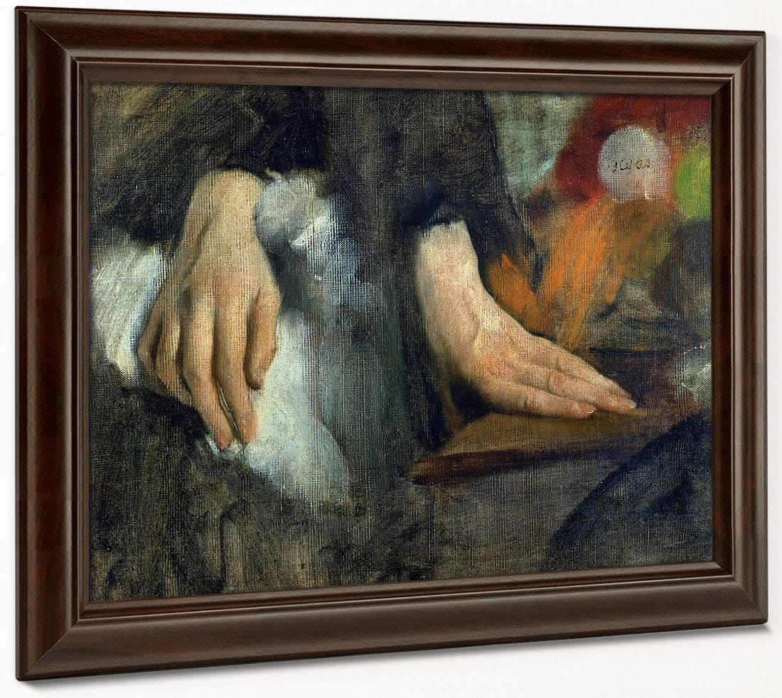 Study Of Hands By Edgar Degas Fine Art Print 2