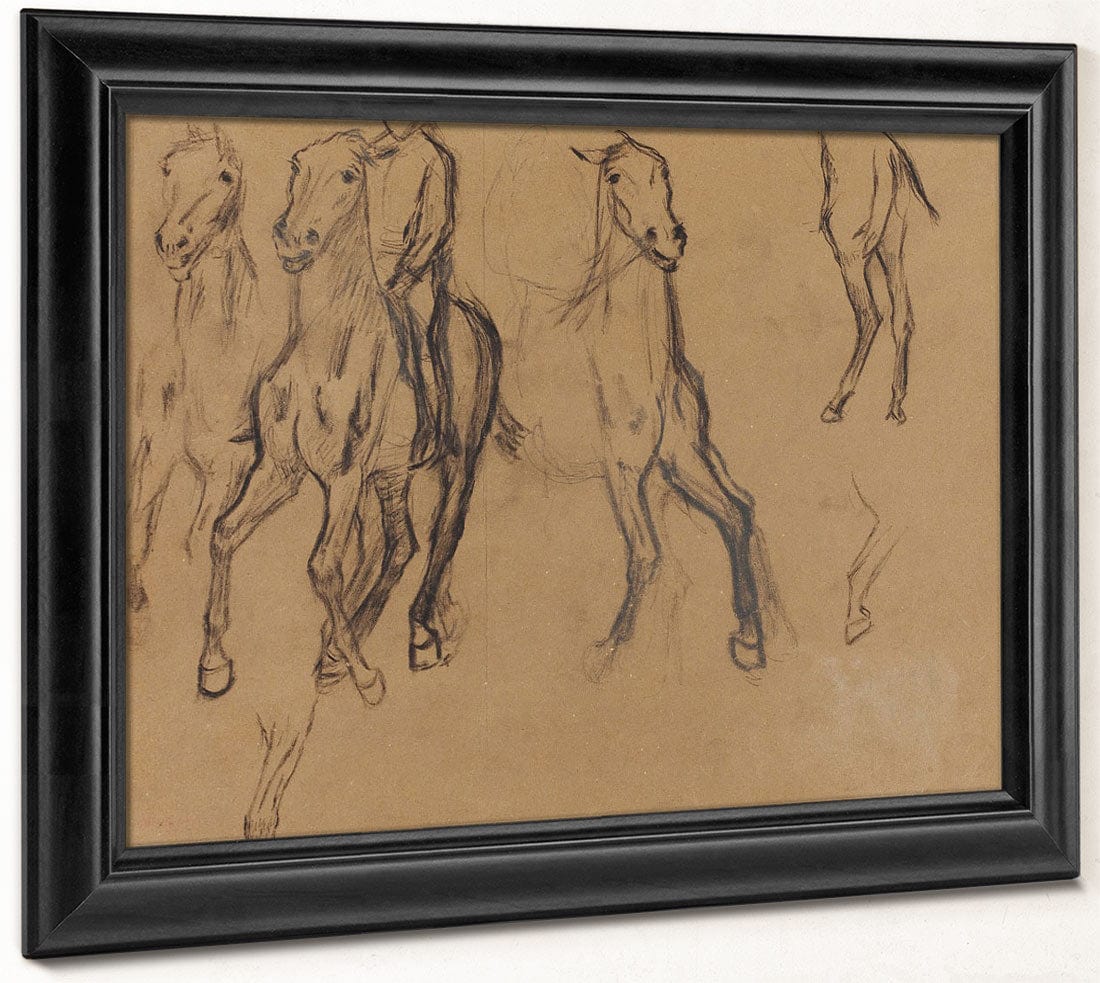 Study Of Horses By Edgar Degas Fine Art Print 2
