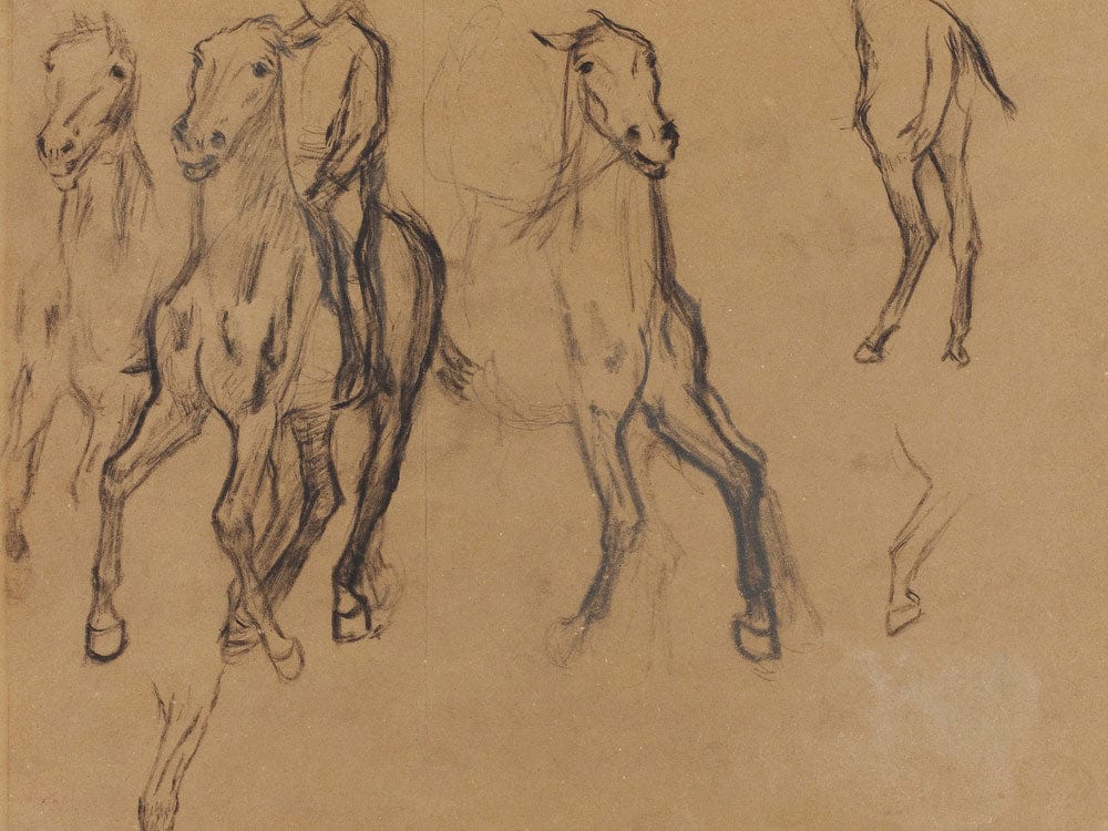 Study Of Horses By Edgar Degas Fine Art Print 2
