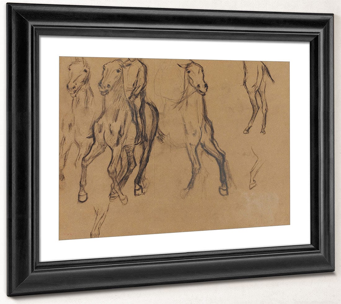 Study Of Horses By Edgar Degas Fine Art Print 2
