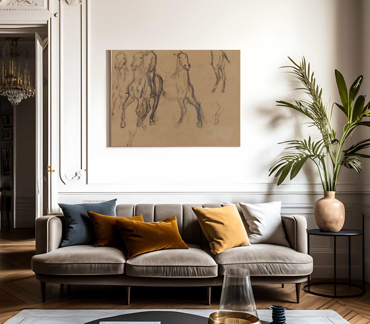 Study Of Horses By Edgar Degas Fine Art Print 2