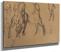 Study Of Horses By Edgar Degas Fine Art Print 2