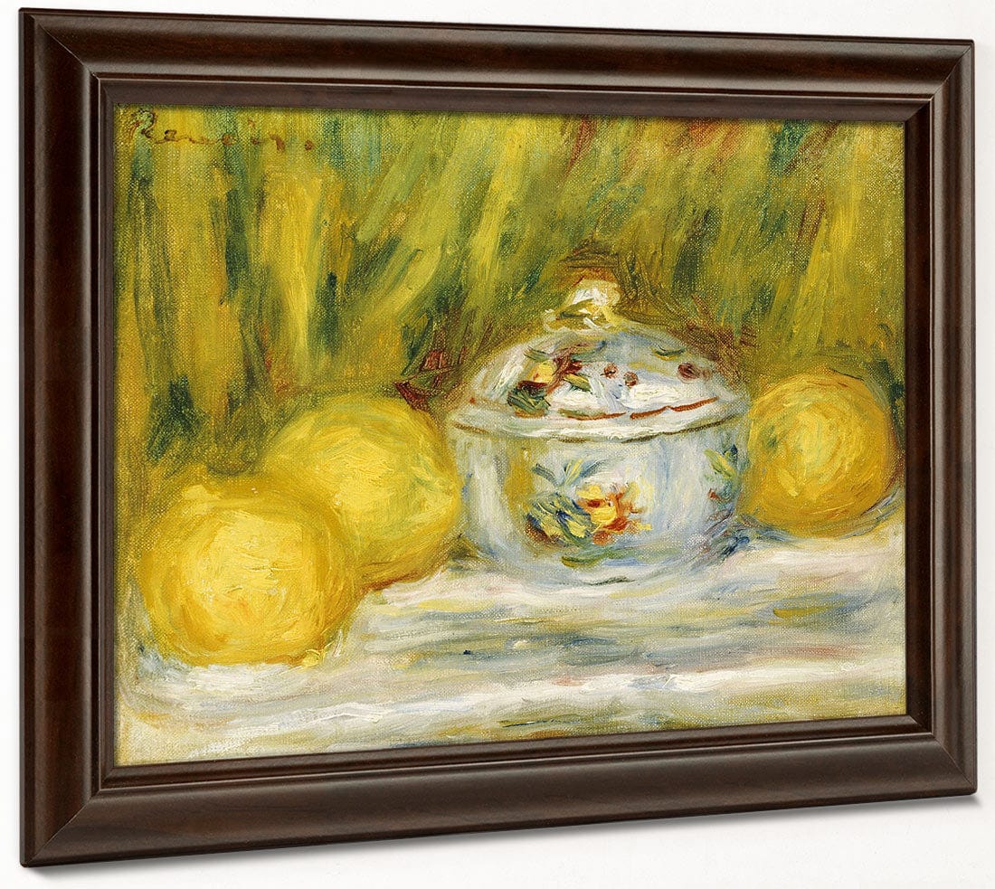 Sugar Bowl And Lemons By Pierre Auguste Renoir Fine Art Print 2