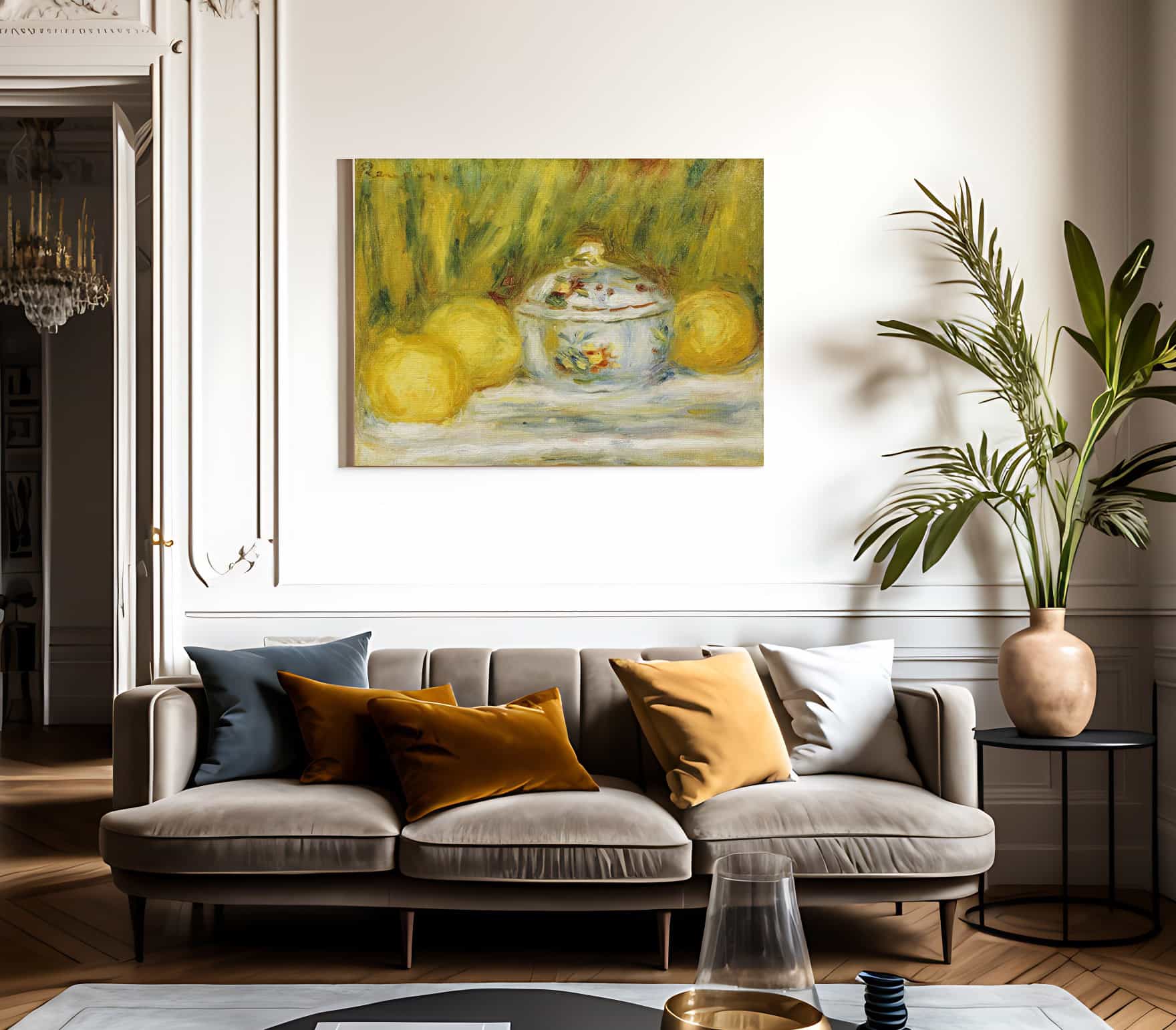 Sugar Bowl And Lemons By Pierre Auguste Renoir Fine Art Print 2