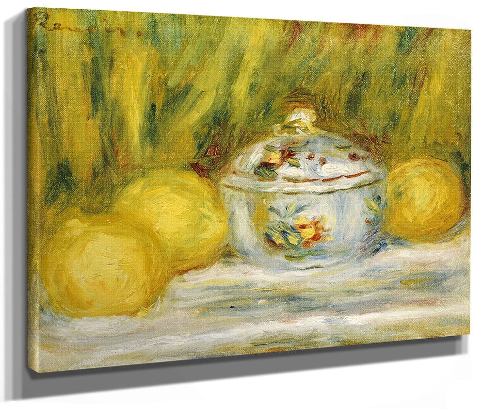 Sugar Bowl And Lemons By Pierre Auguste Renoir Fine Art Print 2
