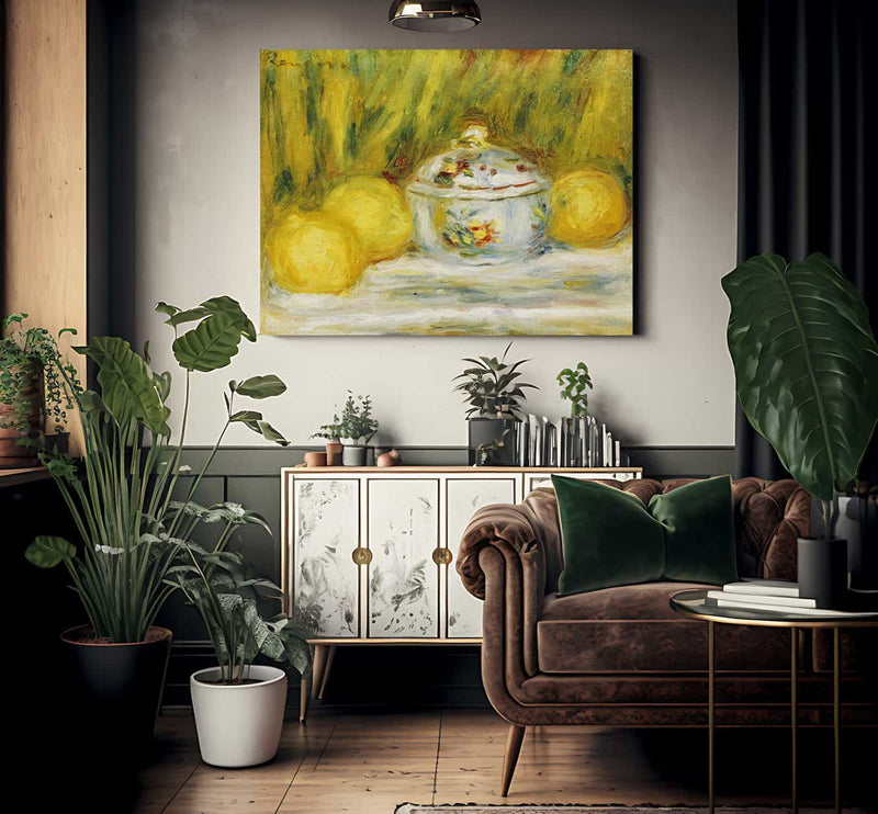 Sugar Bowl And Lemons By Pierre Auguste Renoir Fine Art Print 2