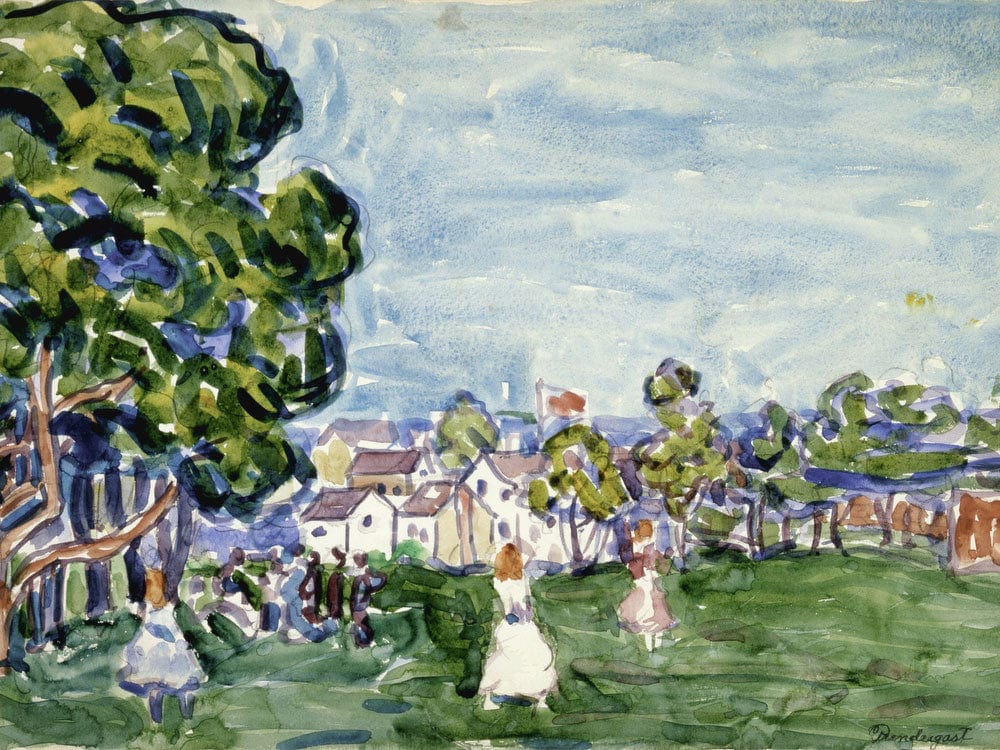 Summer Day, New England By Maurice Brazil Prendergast Fine Art Print 2