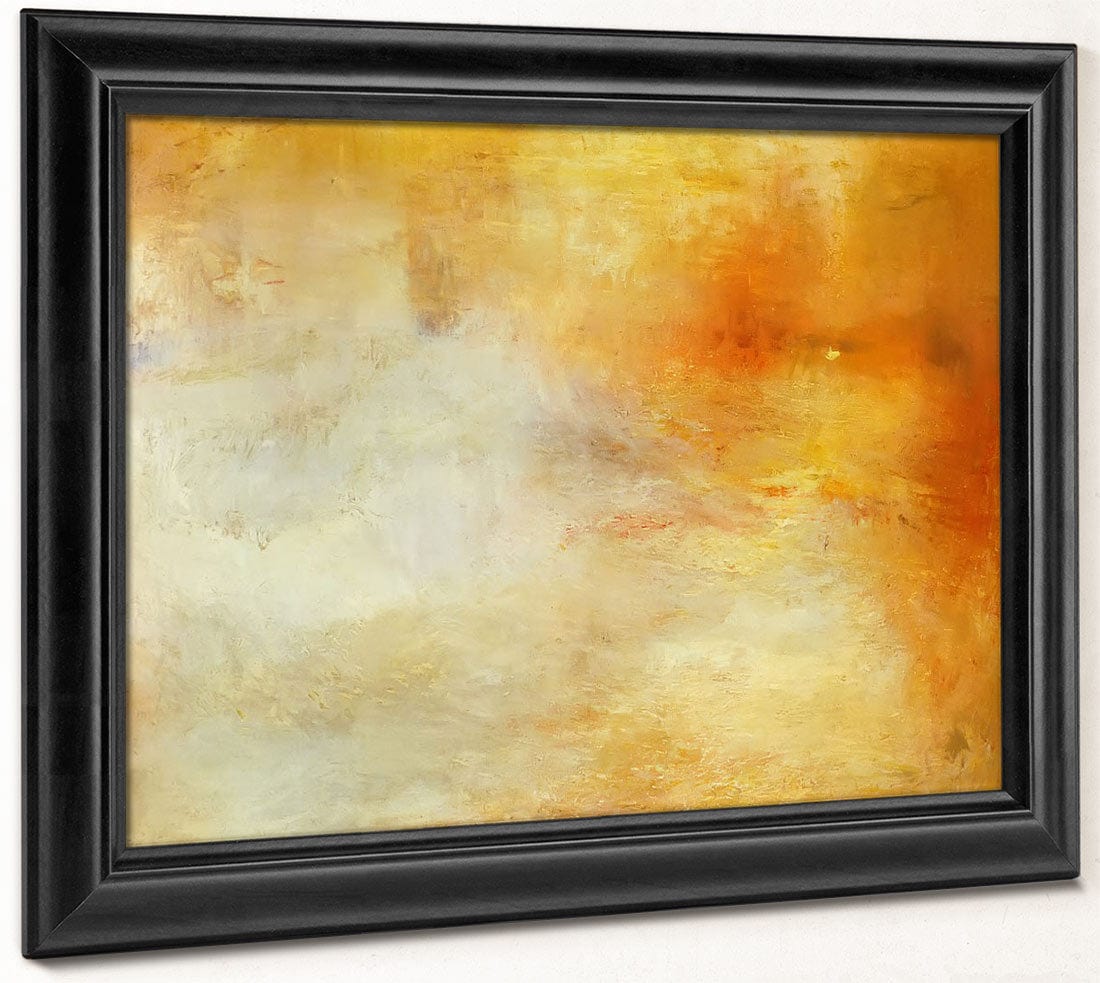 Sun Setting Over A Lake By Jwm Turner Fine Art Print 2