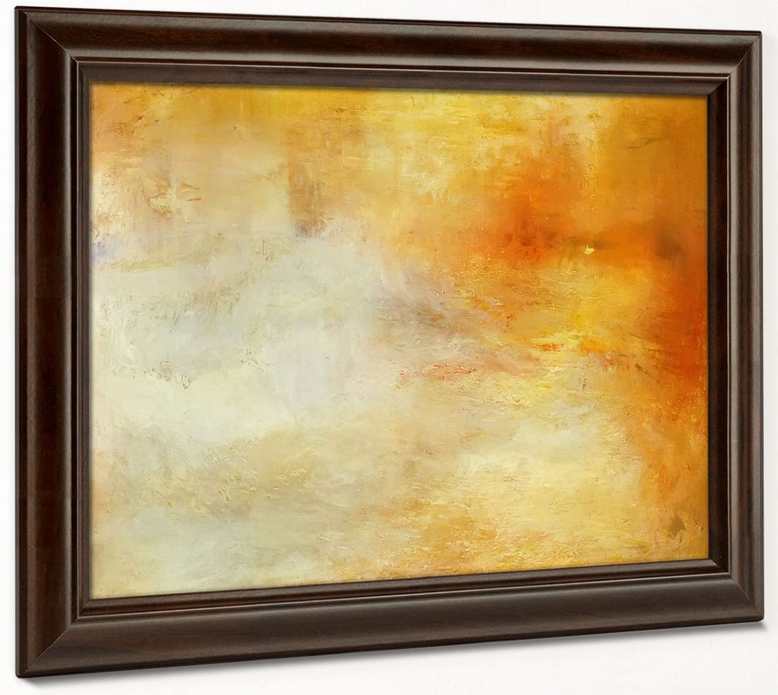 Sun Setting Over A Lake By Jwm Turner Fine Art Print 2