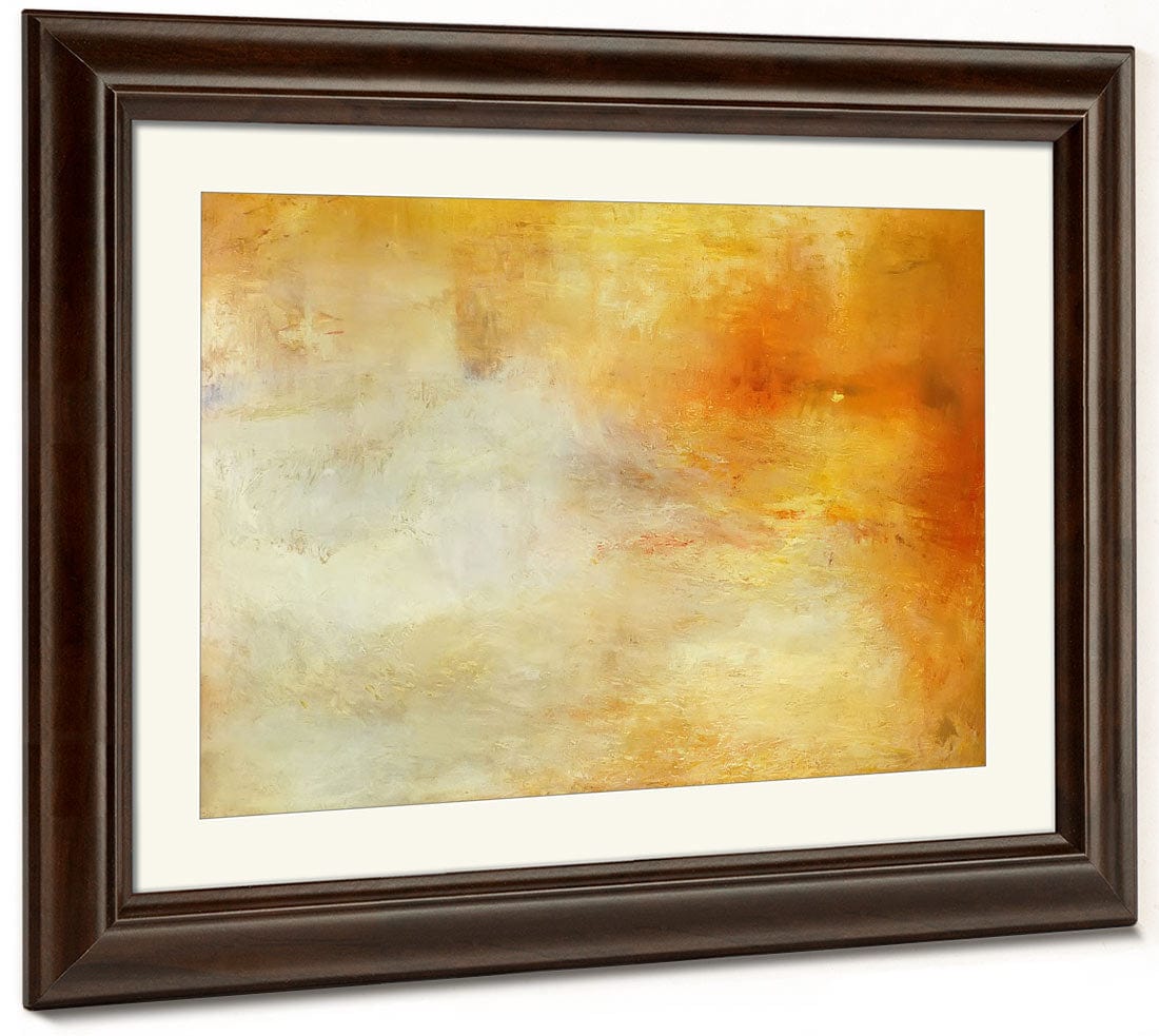 Sun Setting Over A Lake By Jwm Turner Fine Art Print 2